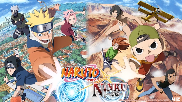 Arte oficial do crossover Naruto x Ninkū